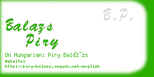 balazs piry business card